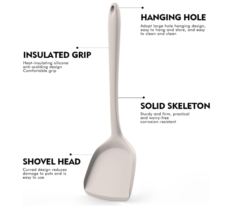 15 Piece Khaki Heat Resistant Silicone Cooking Utensils with Holder NEW