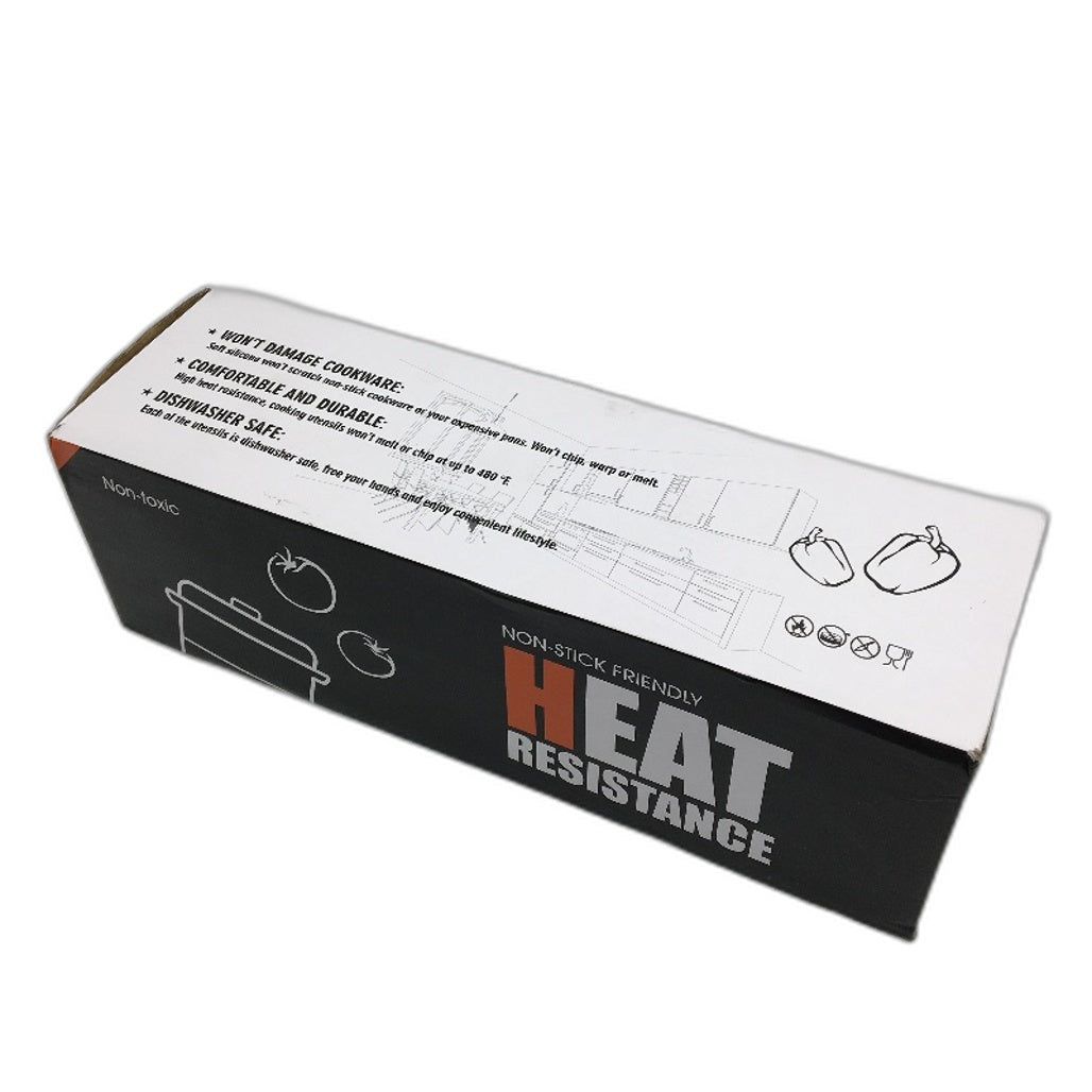 15 Piece Khaki Heat Resistant Silicone Cooking Utensils with Holder NEW