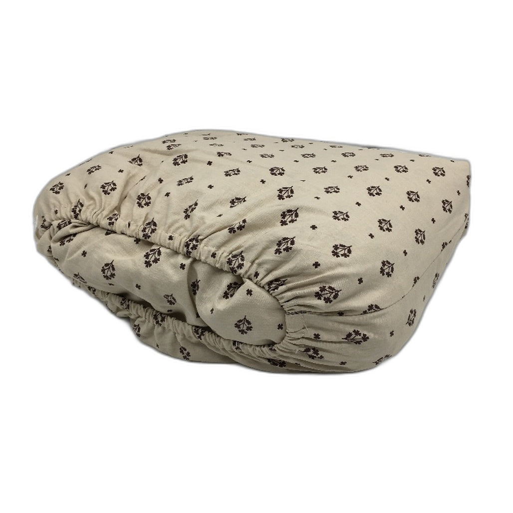 Target Amelia Floral Printed Brown Fitted Sheet and 1 Pillowcase Size QUEEN NEW