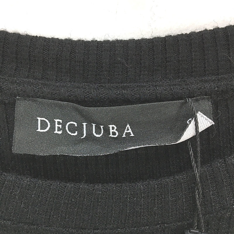 Decjuba Josephione Button Rib Knit Black Midi Dress Ladies Size Small NEW