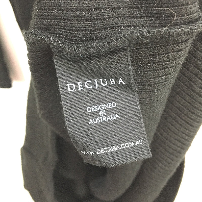 Decjuba Josephione Button Rib Knit Black Midi Dress Ladies Size Small NEW