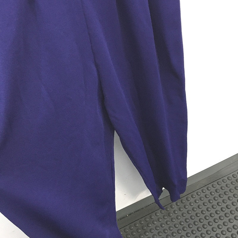 Zara Rib Knit Wrap Top Navy Mid Sleeve Wide Leg Jumpsuit Ladies Size Small