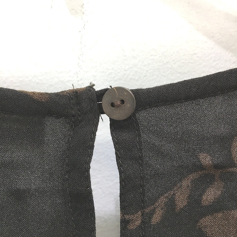 Free Love Oversized Loose Black Orange Floral Flowy Top Ladies One Size