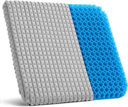 HASA Zone Double Thick Gel Seat Cushion for Car and Office Chair in Grey NEW