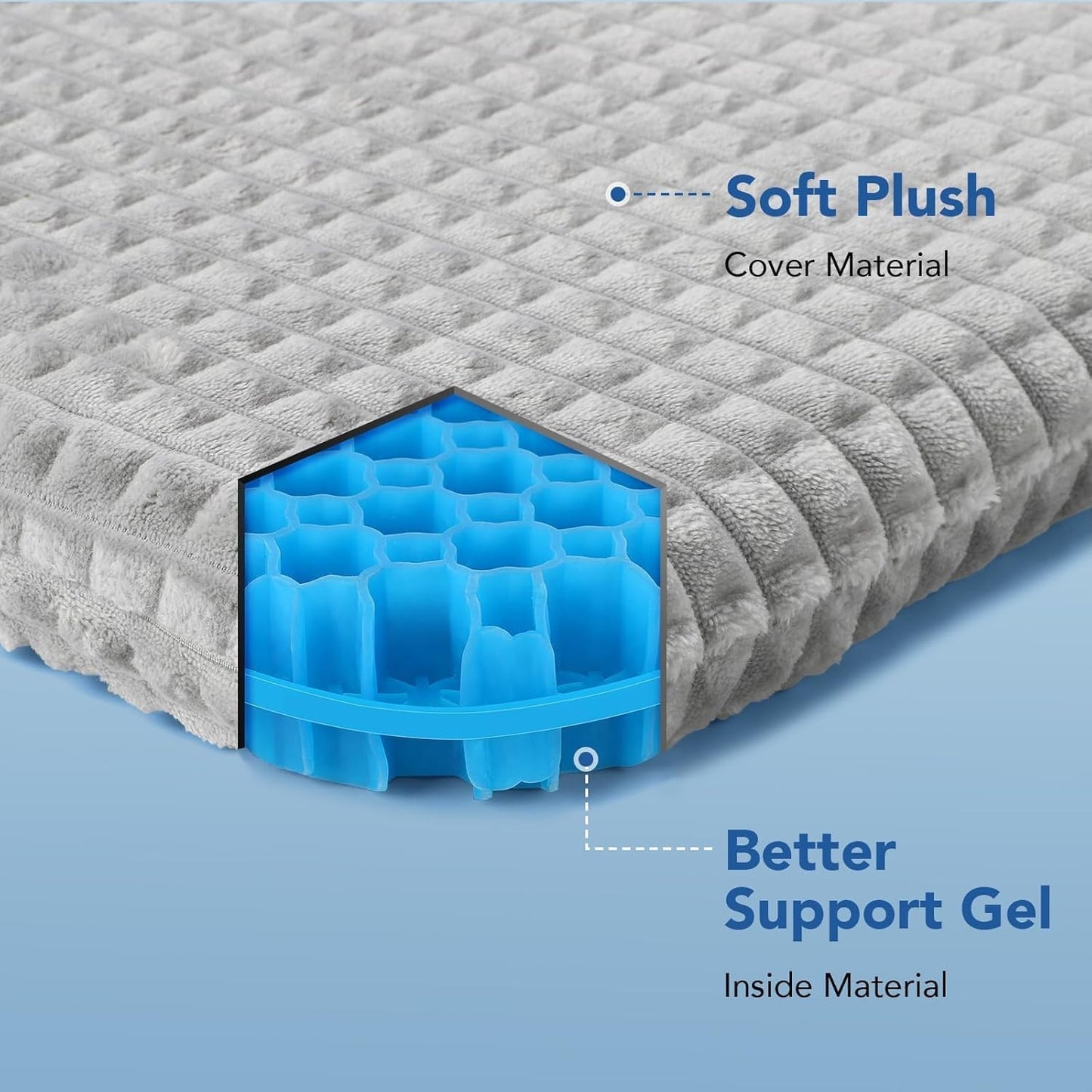 HASA Zone Double Thick Gel Seat Cushion for Car and Office Chair in Grey NEW