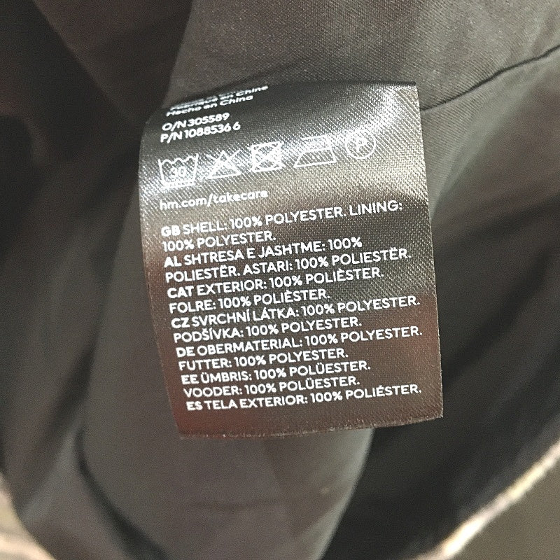 H&M Olive Green & White Recycled Materials Long Check Shacket Ladies Size XL NEW