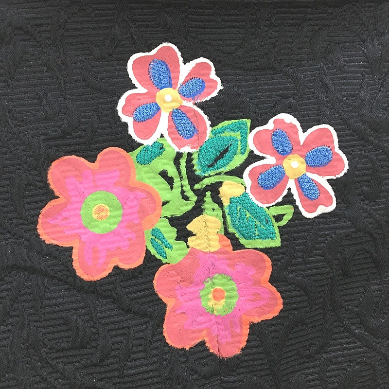 Desigual Black Hand Painted & Embroidered Black Ladies Coat Size 46 Small