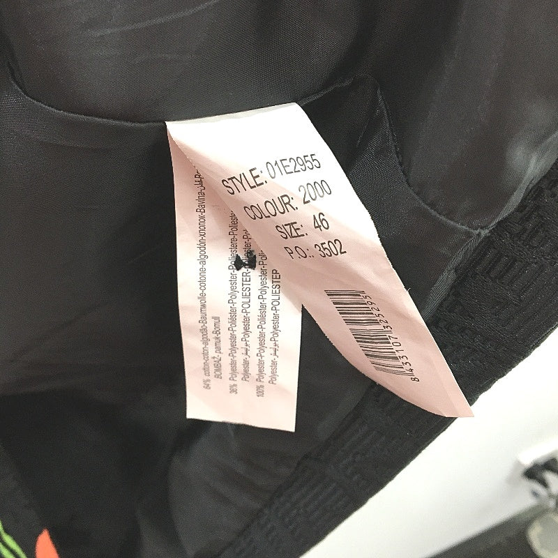 Desigual Black Hand Painted & Embroidered Black Ladies Coat Size 46 Small