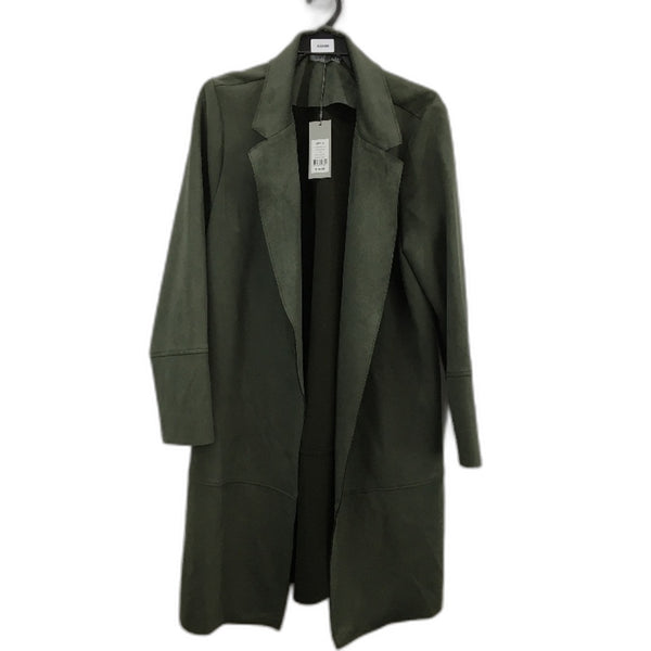 Katies Everday Chic Khaki Green Suedette Drape Style Coat Ladies Size 14 NEW