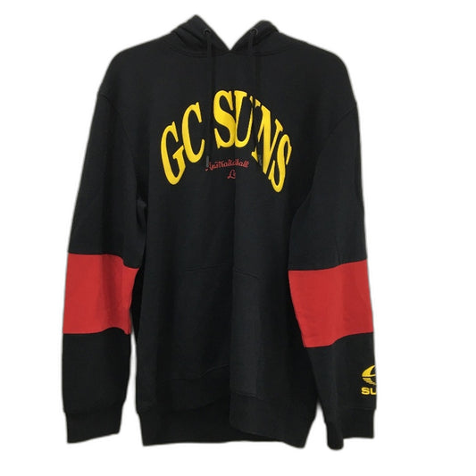 AFL Official Merch Gold Coast Suns Black Hooded Jumper Mens Size Medium NEW