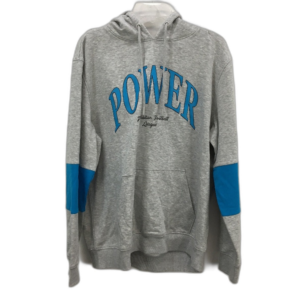 AFL Football Official Merch Port Adelaide Grey Hooded Jumper Mens Size M NEW