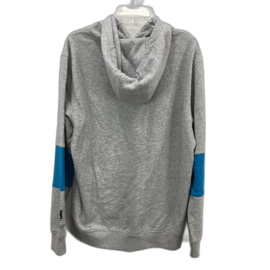 AFL Football Official Merch Port Adelaide Grey Hooded Jumper Mens Size M NEW