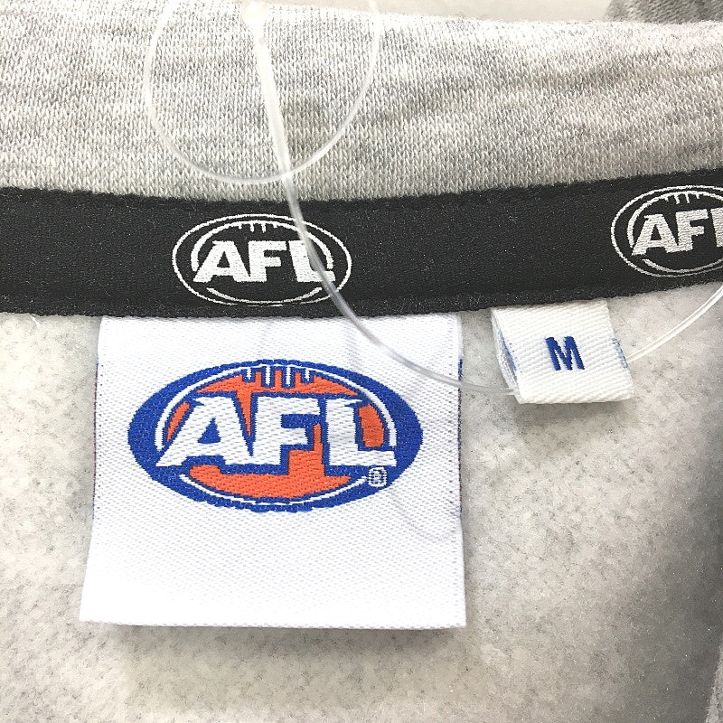 AFL Football Official Merch Port Adelaide Grey Hooded Jumper Mens Size M NEW