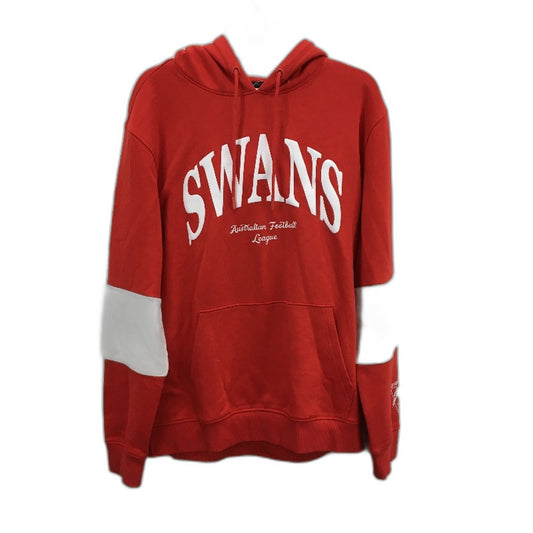 AFL Football Official Merch Sydney Swans Red Hooded Jumper Mens Size Medium NEW