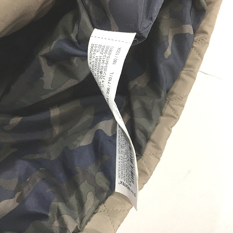 Zara Man Khaki Brown Sleeveless Hunting Style Zip Up Vest Mens Size Large