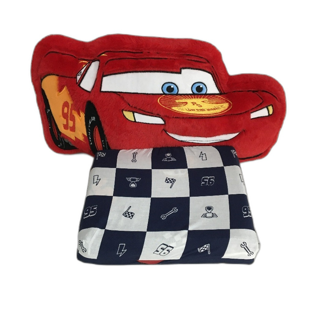 Disney Pixar CARS Reversible Cotton Quilt Cover Set & Plush Cushion DOUBLE NEW