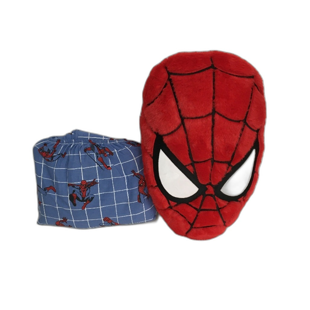 Marvel Spider-Man Reversible Cotton Quilt Cover Set & Plush Cushion DOUBLE NEW