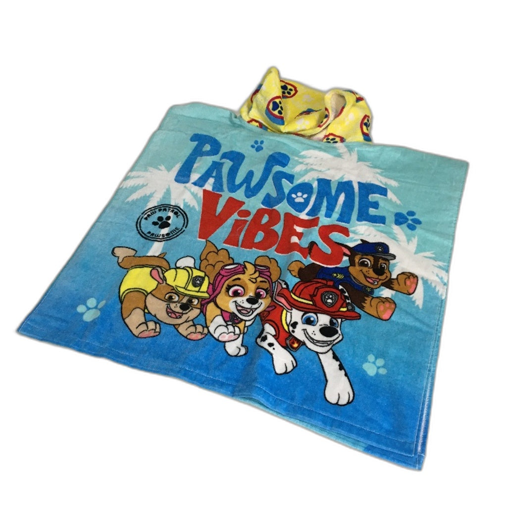 Nickelodeon Blue Slipper Boots Kids Size 9, Hooded Towel & Lunch Box Pack NEW