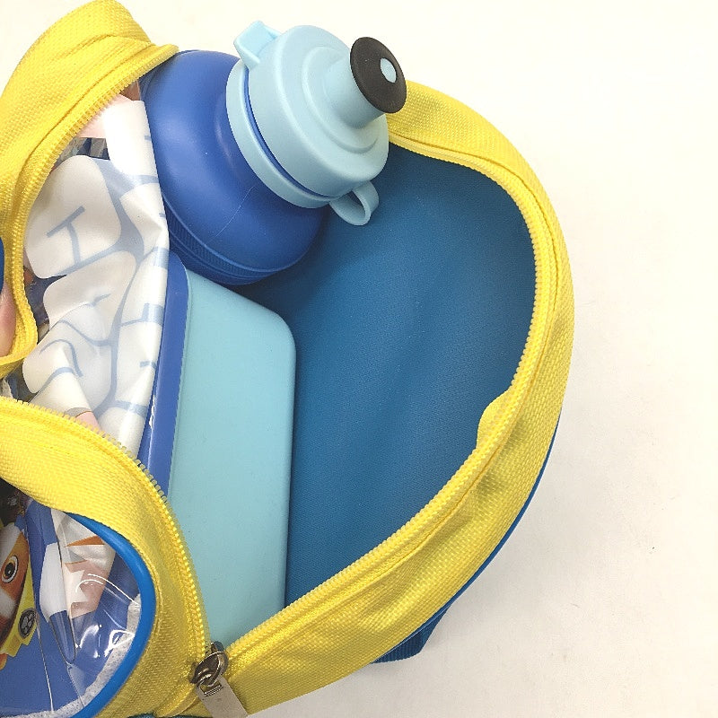 Nickelodeon Blue Slipper Boots Kids Size 9, Hooded Towel & Lunch Box Pack NEW