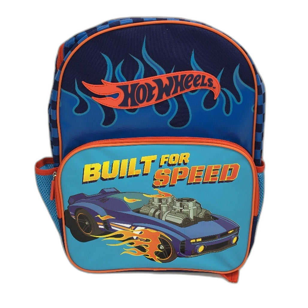 Mattel Navy Blue Hot Wheels Built For Speed Blue School Everday Backpack NEW
