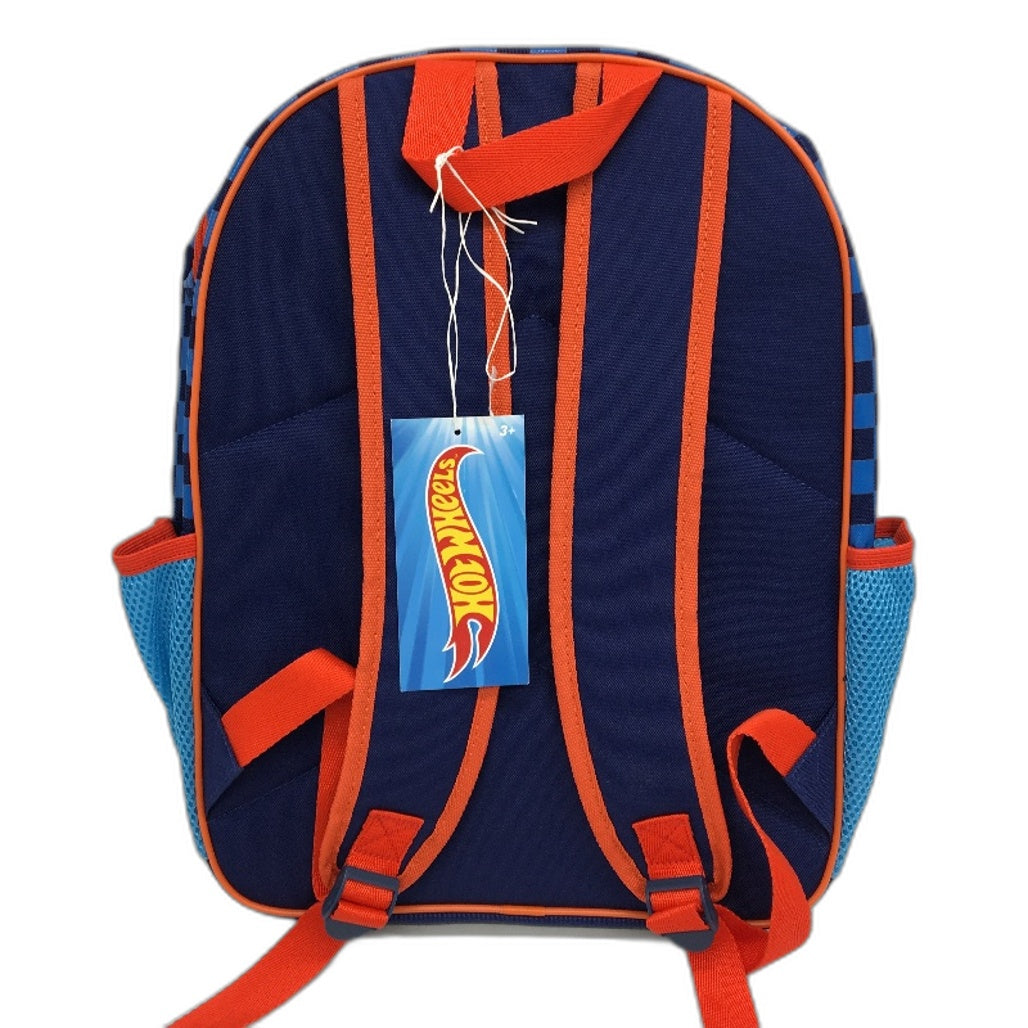 Mattel Navy Blue Hot Wheels Built For Speed Blue School Everday Backpack NEW