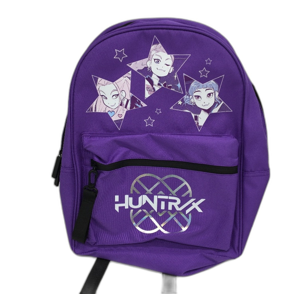 Netflix KPop Demon Hunters Huntrix Purple School Everday Backpack 40cm NEW