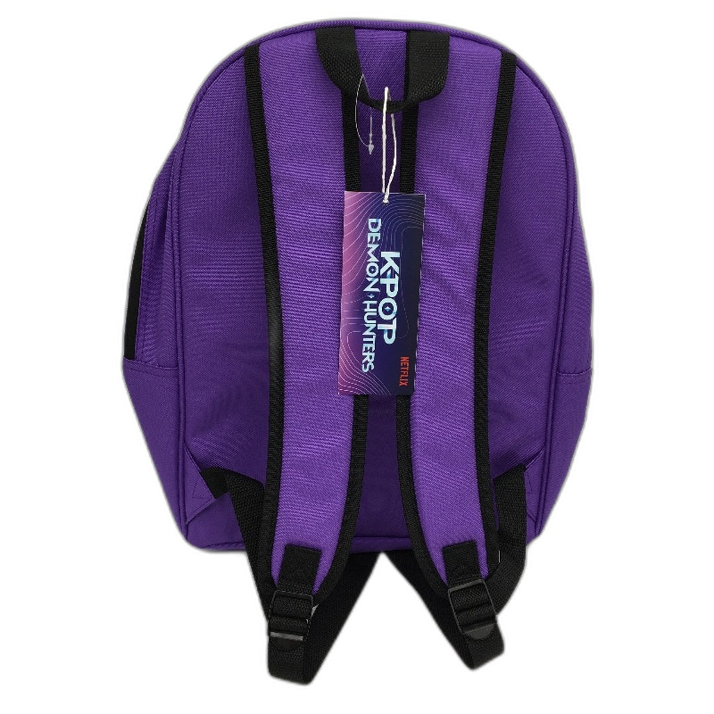 Netflix KPop Demon Hunters Huntrix Purple School Everday Backpack 40cm NEW