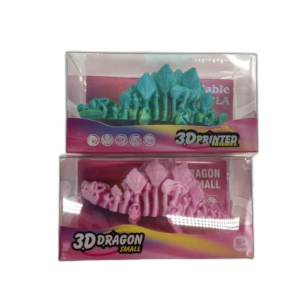 3D Printed Chromatic Multicoloured Dragon & Fidgets Artwork 9 Piece Pack NEW