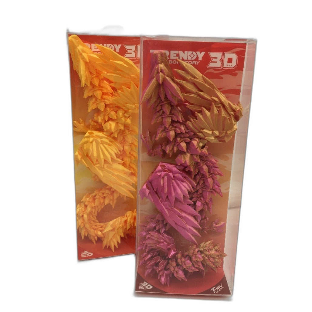 3D Printed Chromatic Multicoloured Dragon & Fidgets Artwork 9 Piece Pack NEW