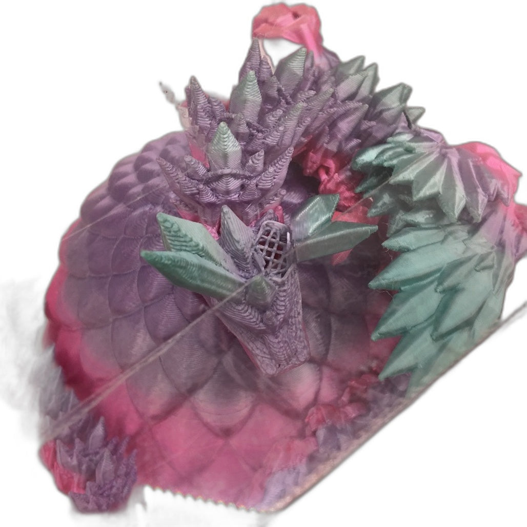 3D Printed Dragon & Fidgets Chromatic Multicoloured Artwork 9 Piece Pack NEW