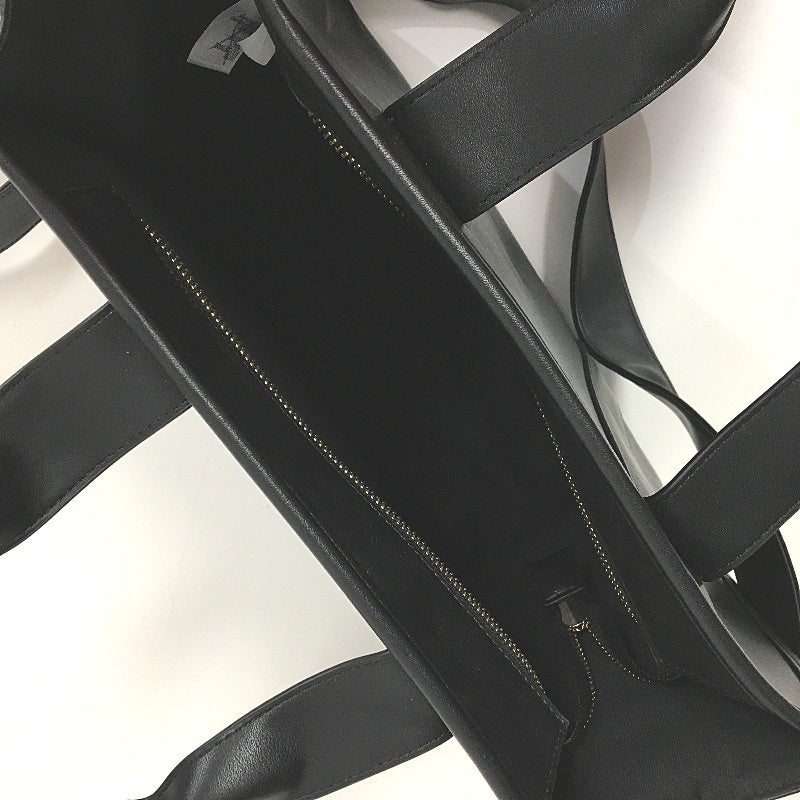 Black Leather Look Work Tote Style Hand Bag With Handles & Shoulder Strap NEW