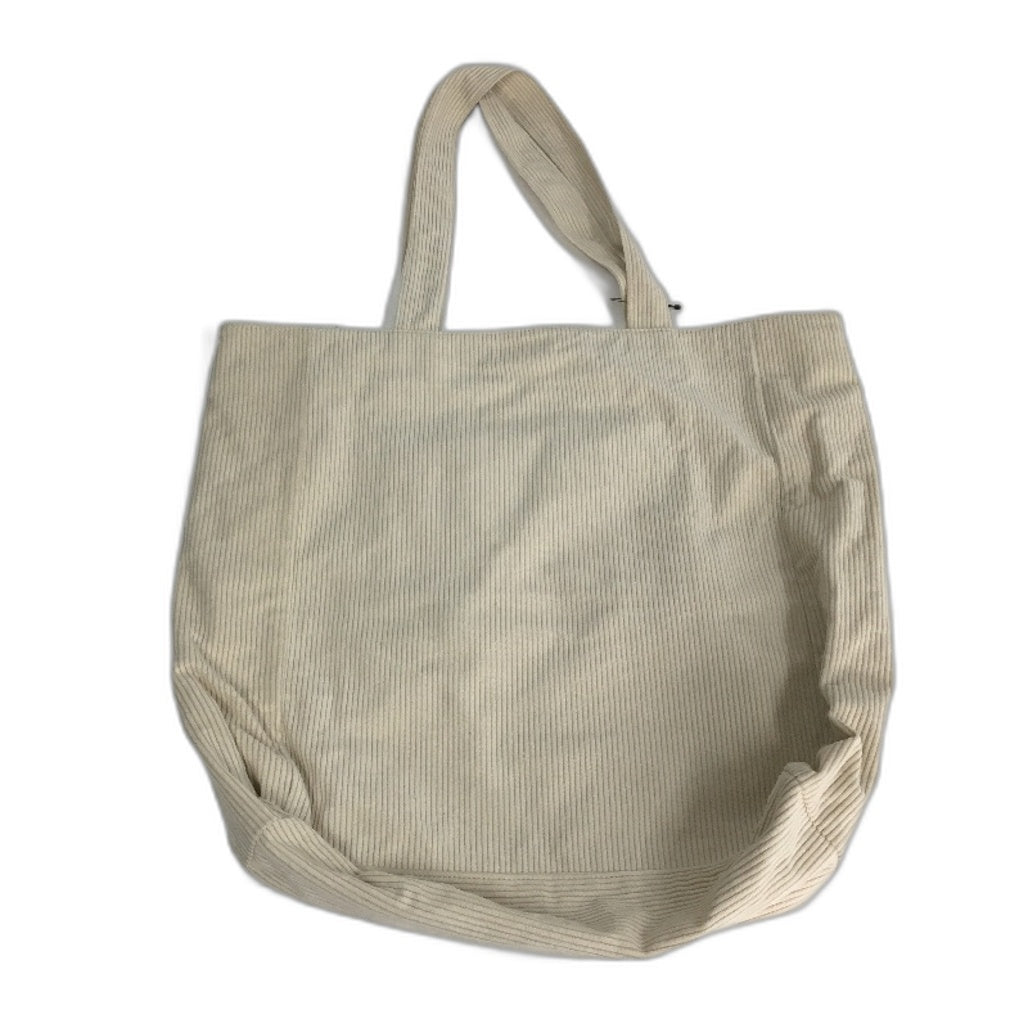 Beige Corduroy & Blue Lightweight Denim Double Large Tote Bag Pack NEW