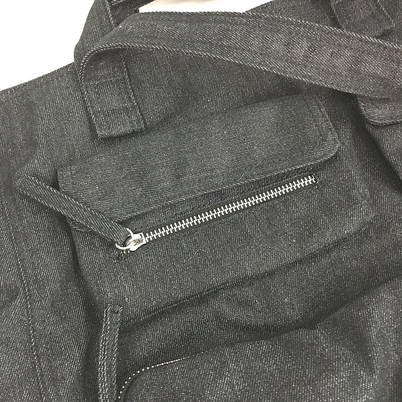 Lightweight Black Denim Multi Pocket Nappy Bag Large Tote Large Shoulder Bag NEW