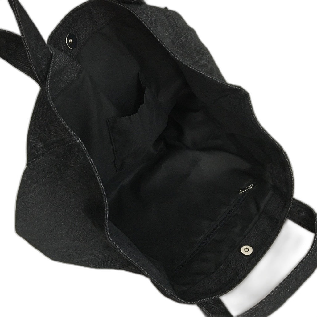 Lightweight Black Denim Multi Pocket Nappy Bag Large Tote Large Shoulder Bag NEW