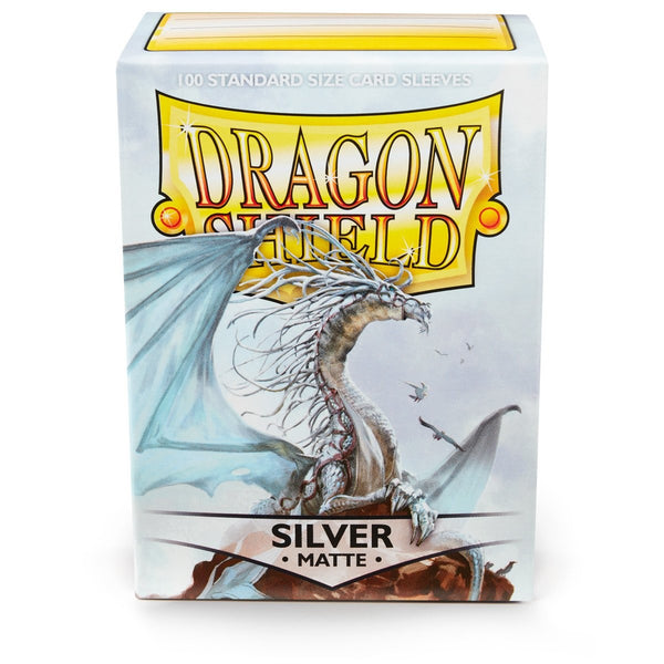 Dragon Shield AT-11008 Silver Matte Sleeves for Trading Cards