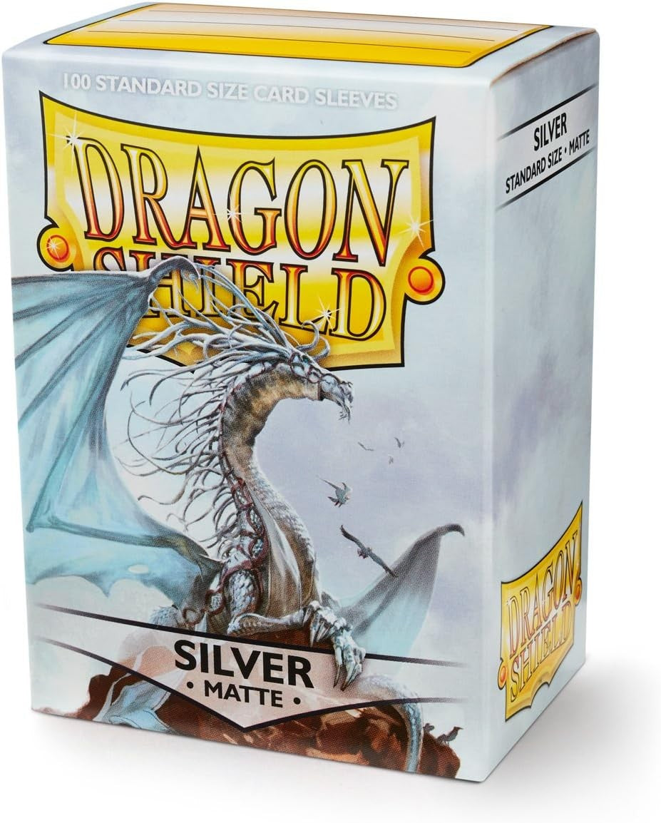 Dragon Shield AT-11008 Silver Matte Sleeves for Trading Cards