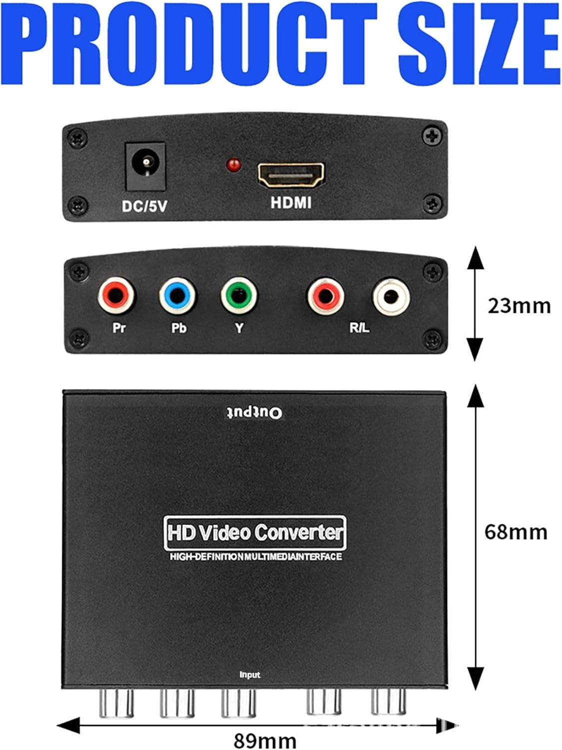 Tunghey Component to HDMI Adapter with 1M Cable for Xbox 360 PS3