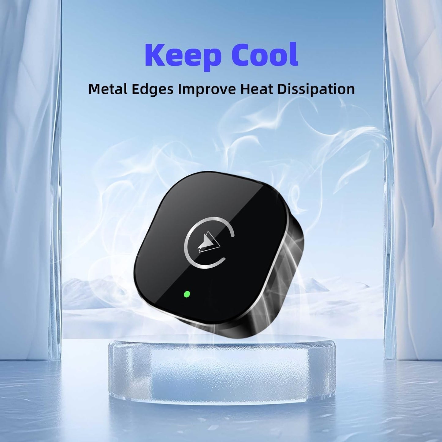 MYCIMRE Wireless CarPlay Adapter for iPhone 2025 Upgrade Black