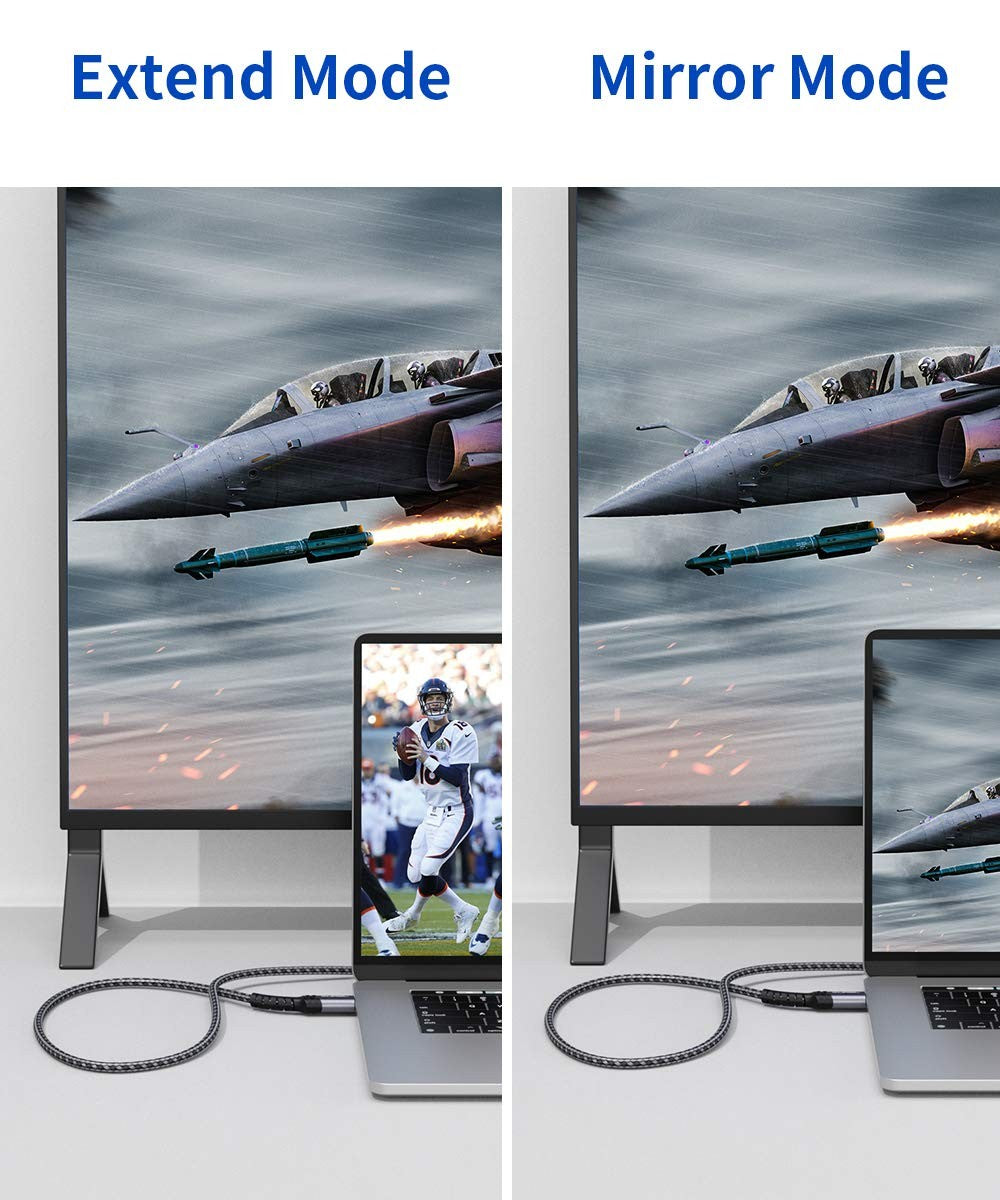 JSAUX 4K DisplayPort to HDMI Cable Adapter 2M for UHD Video