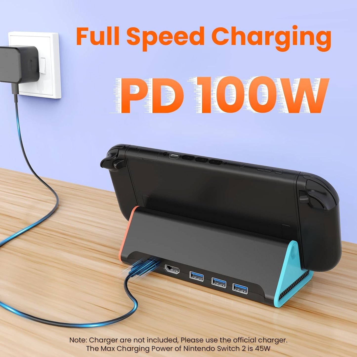 Rocketek Switch 2 Dock Station Portable TV for Nintendo AU