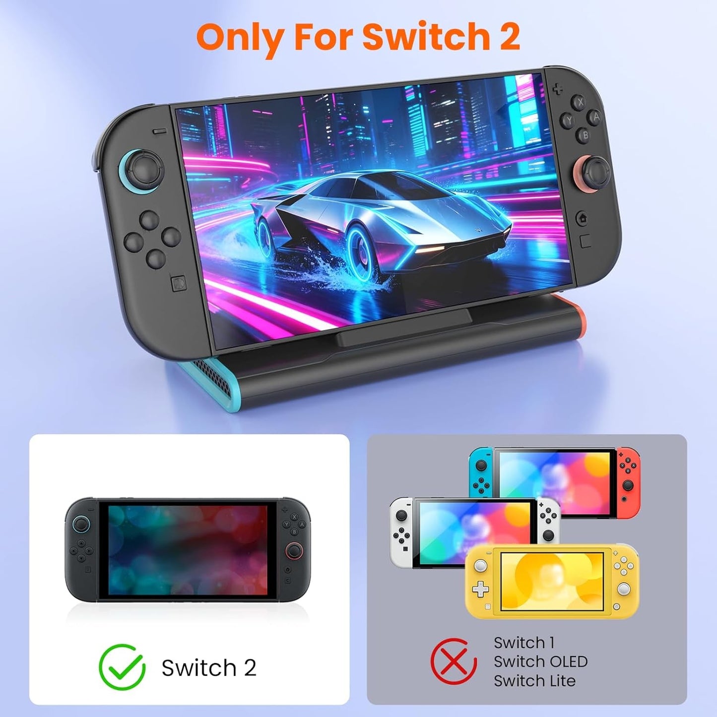 Rocketek Switch 2 Dock Station Portable TV for Nintendo AU