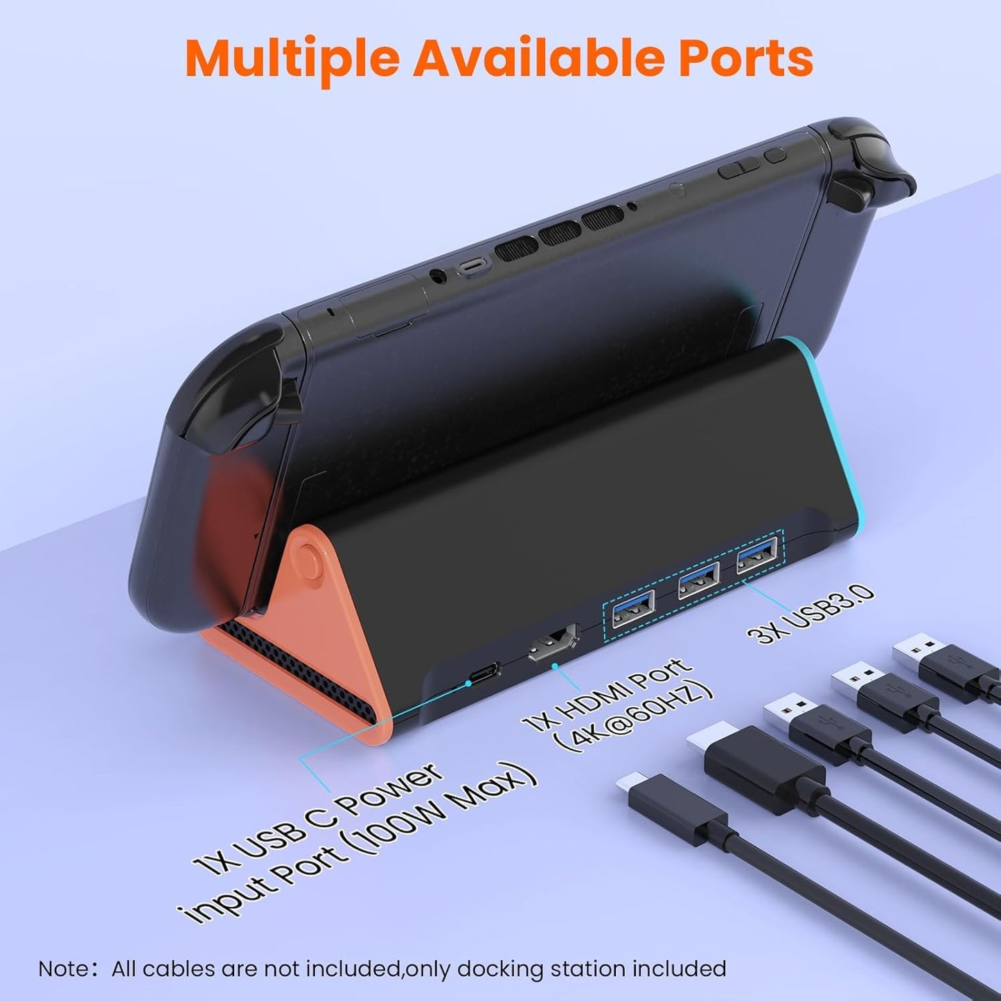 Rocketek Switch 2 Dock Station Portable TV for Nintendo AU