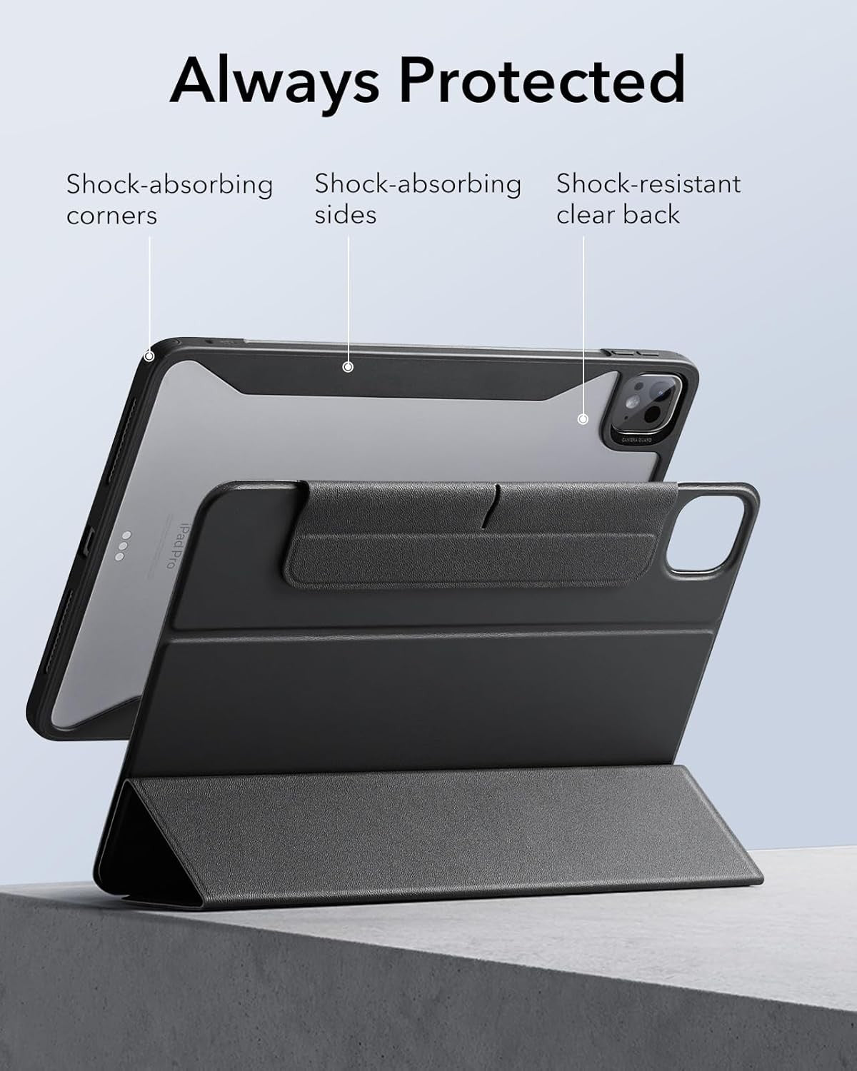 ESR iPad Pro 11 Inch Case with Removable Magnetic Cover and Pencil Holder...