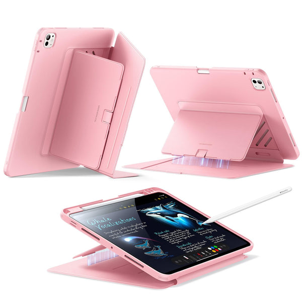 ESR iPad Pro 11 Inch Case with Vertical Stand and Pencil Holder - Pink