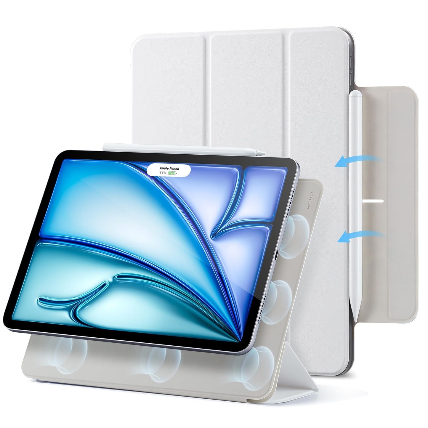 ESR iPad Air 11 Inch Case with Magnetic Attachment Slim Trifold Stand