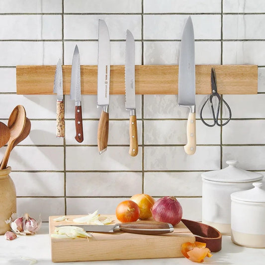 Generic 16-Inch Magnetic Knife Strip Holder in Natural Acacia Wood