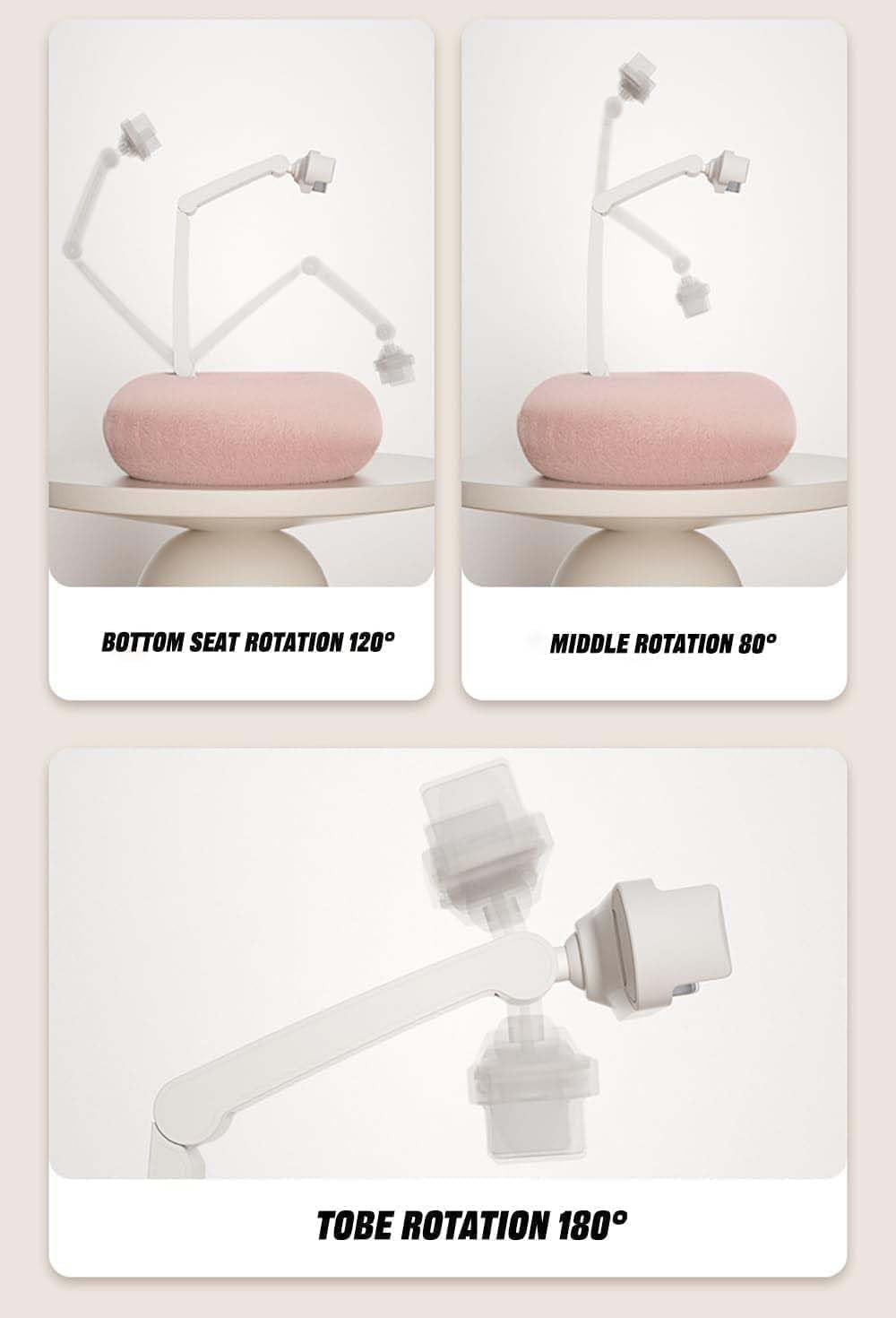 Generic Phone Pillow Stand for Reading Adjustable Cute Fuzzy Bowl