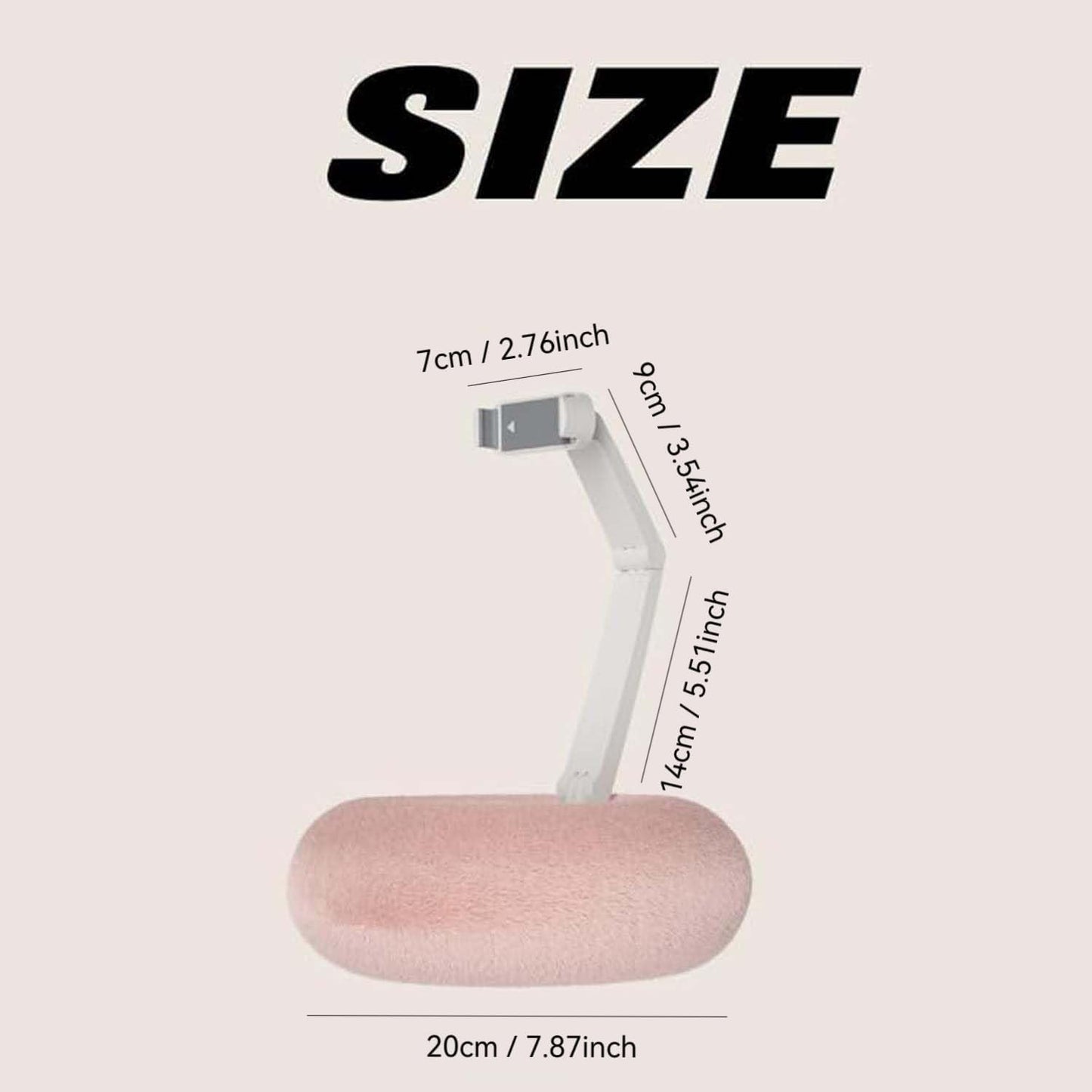 Generic Phone Pillow Stand for Reading Adjustable Cute Fuzzy Bowl