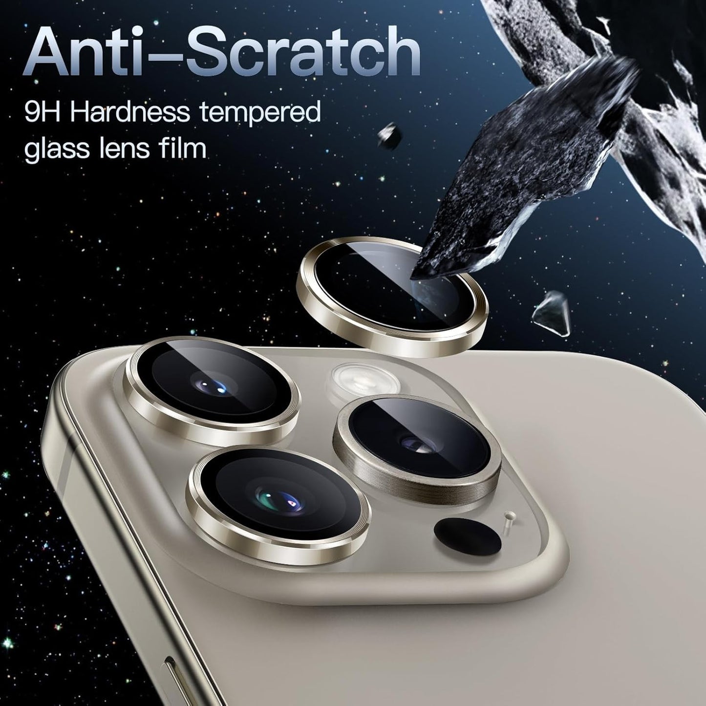 JETech Camera Lens Protector for iPhone 15 Pro Max 6.7" HD Clear