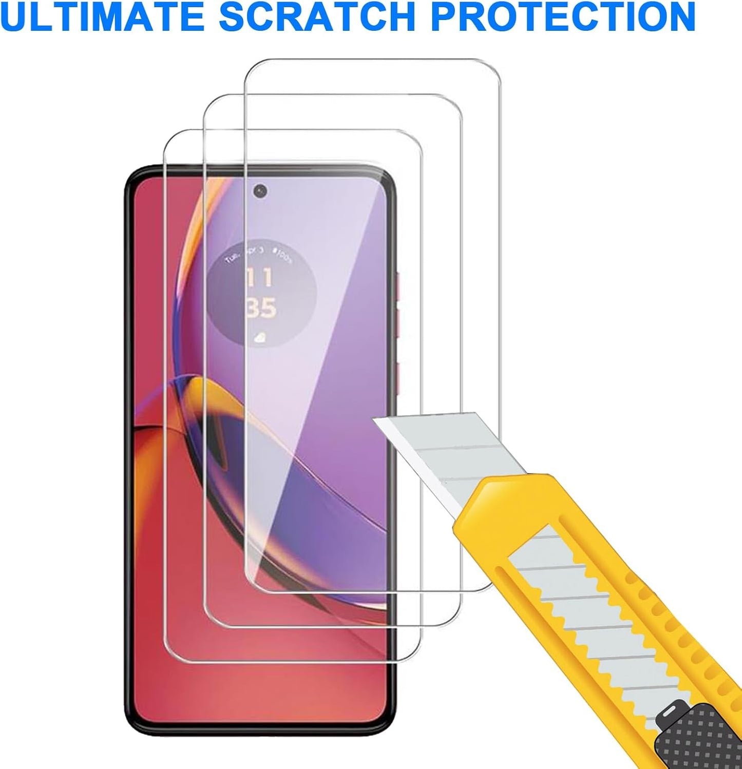 HEYUS HD Clear Screen Protector and Camera Lens for Moto G84